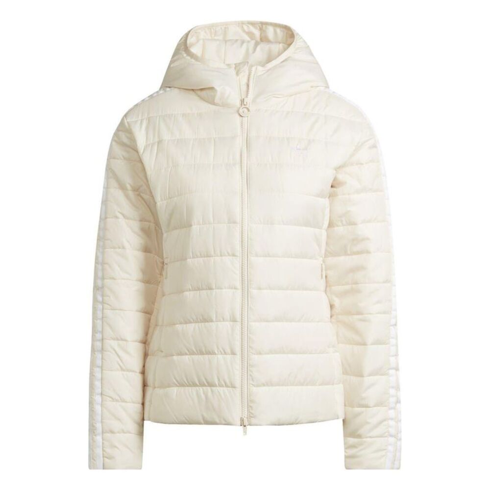 Adidas Womens/Ladies Originals 3 Stripes Lightweight Slim Puffer Jacket / White